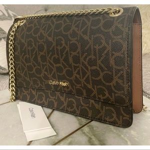 Calvin Klein Hayden Signature Chain Shoulder Bag